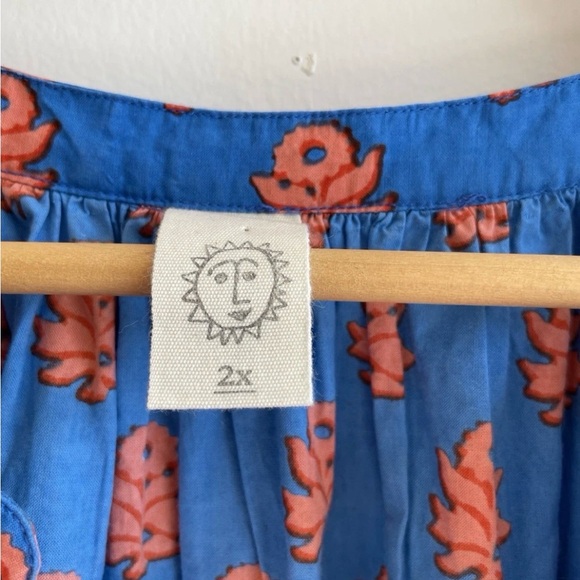 Printfresh Blue and Orange Floral Mini Dress - Picture 2 of 8